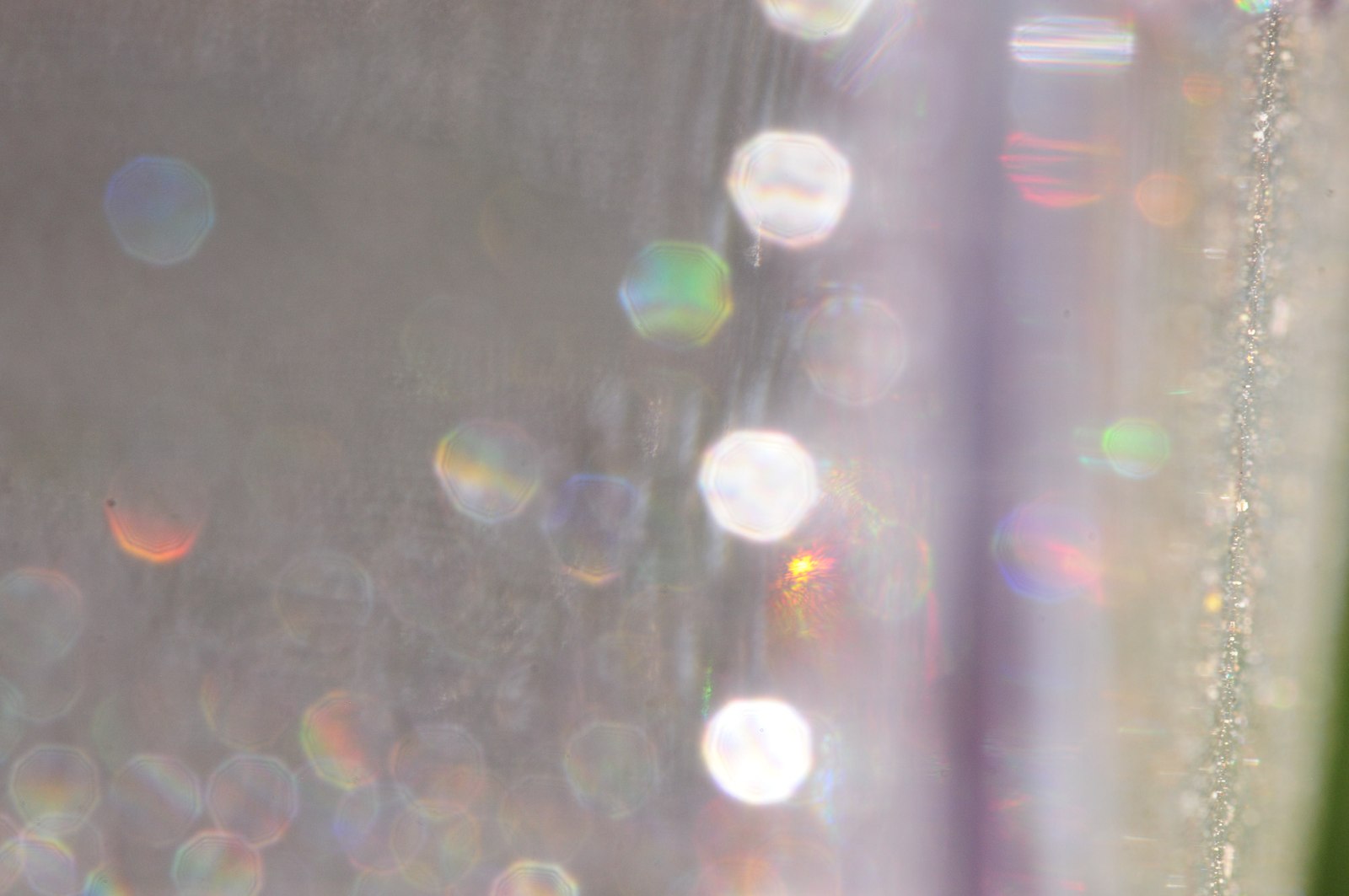 Water droplets on glass in soft window light